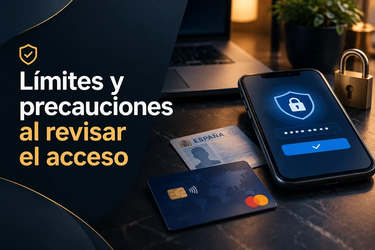 Límites y precauciones al revisar el acceso